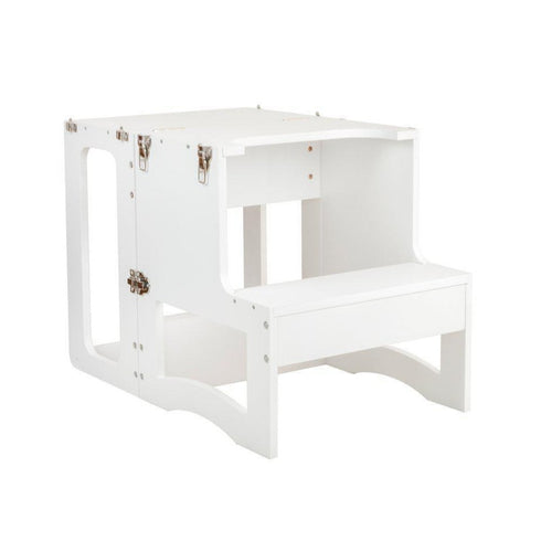 MY HAPPY HELPERS  - TAVOLO - Convertible Learning Tower - Tower to Table - White